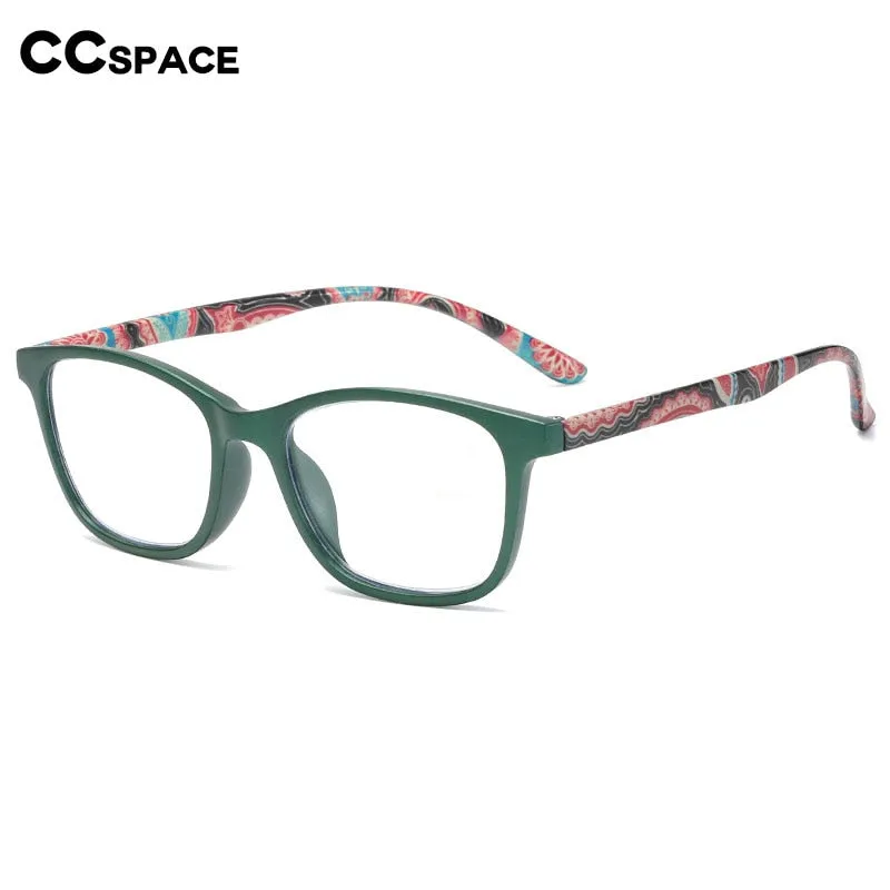 CCspace Women's Full Rim Square Acetate Hyperopic Reading Glasses 54559