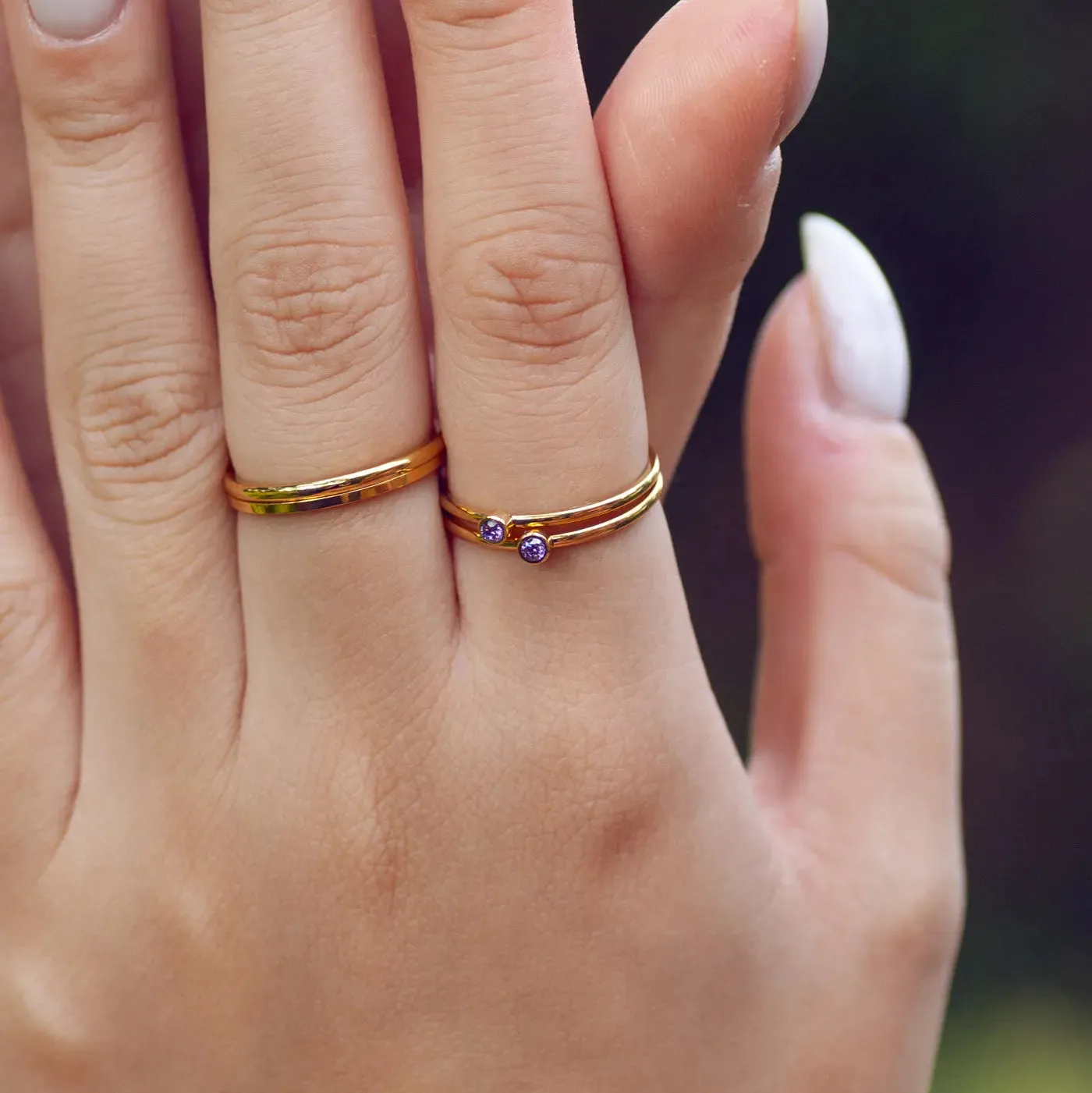 Chakra Crystal Ring Stainless Steel