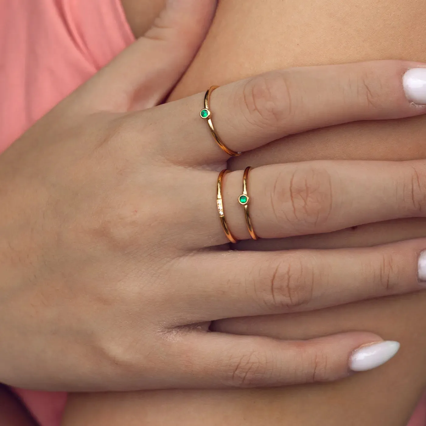 Chakra Crystal Ring Stainless Steel