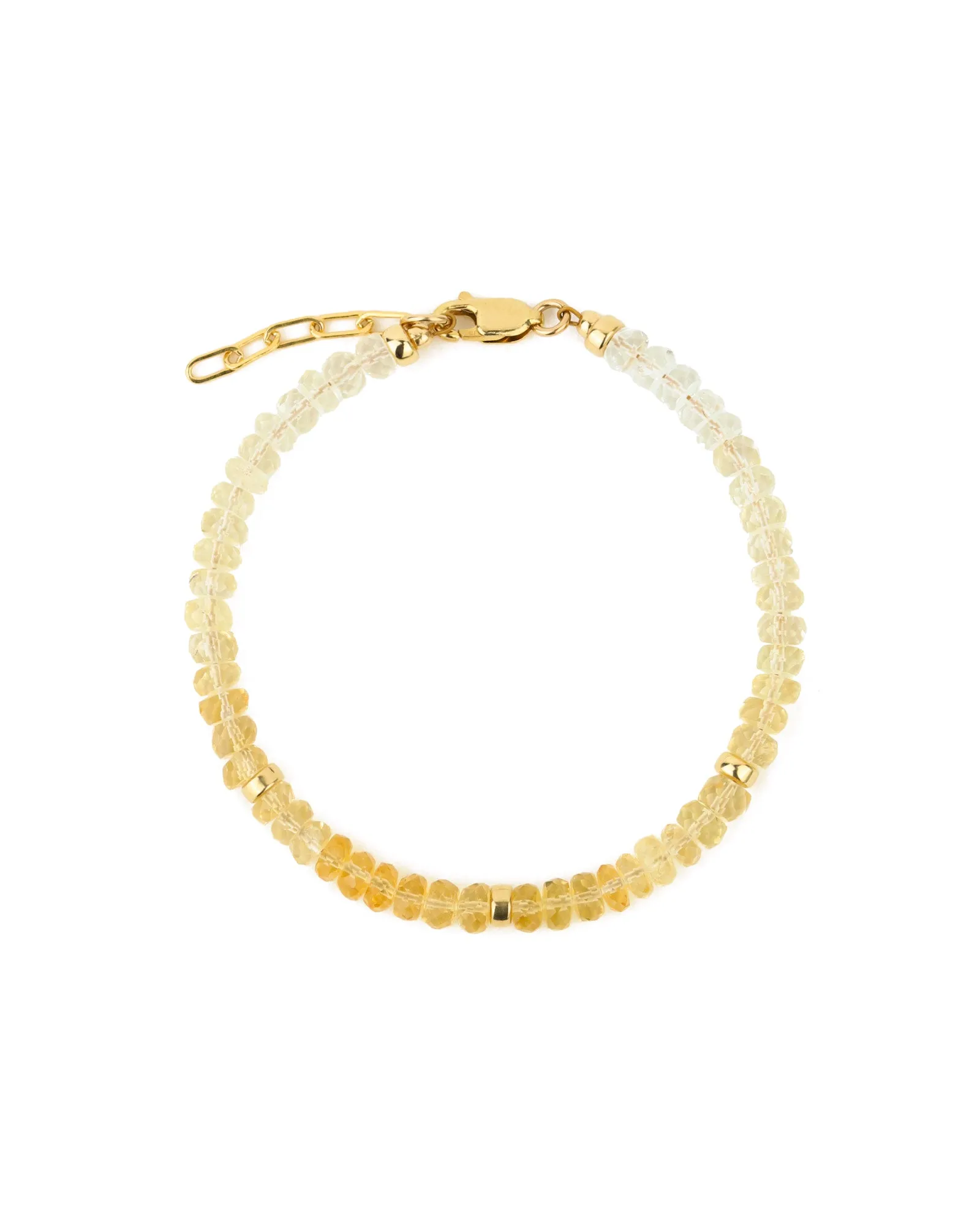 Citrine Three Rondelle Bracelet | 5mm