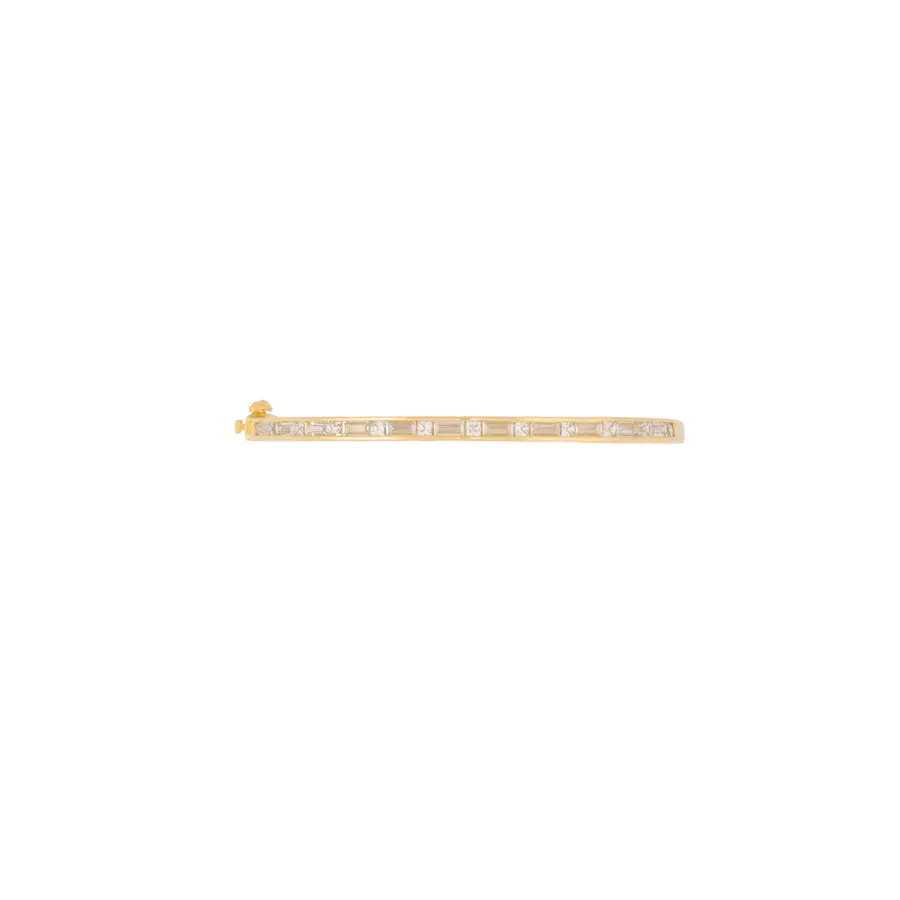 Classic Baguette 14K Gold Vermeil Bangle