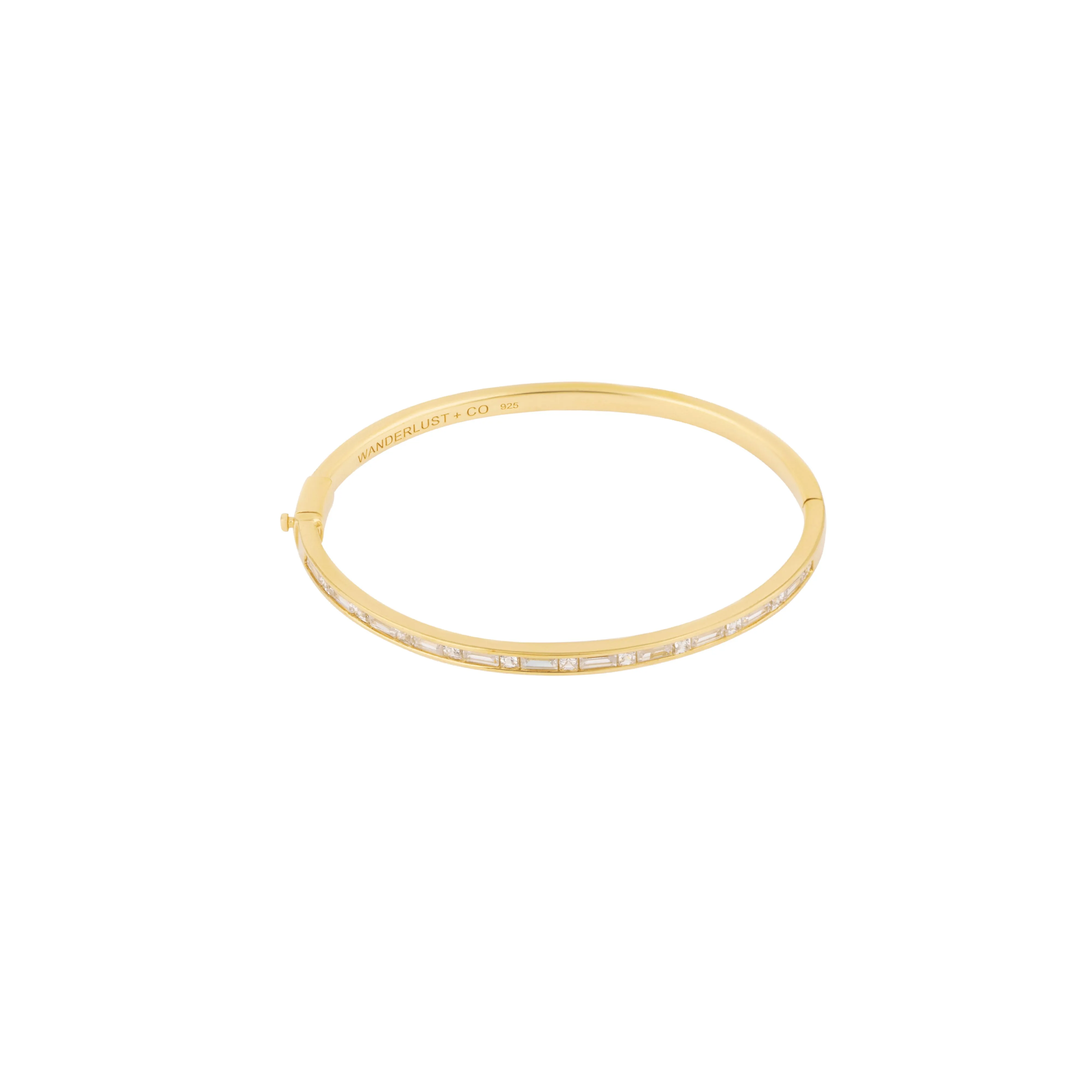 Classic Baguette 14K Gold Vermeil Bangle