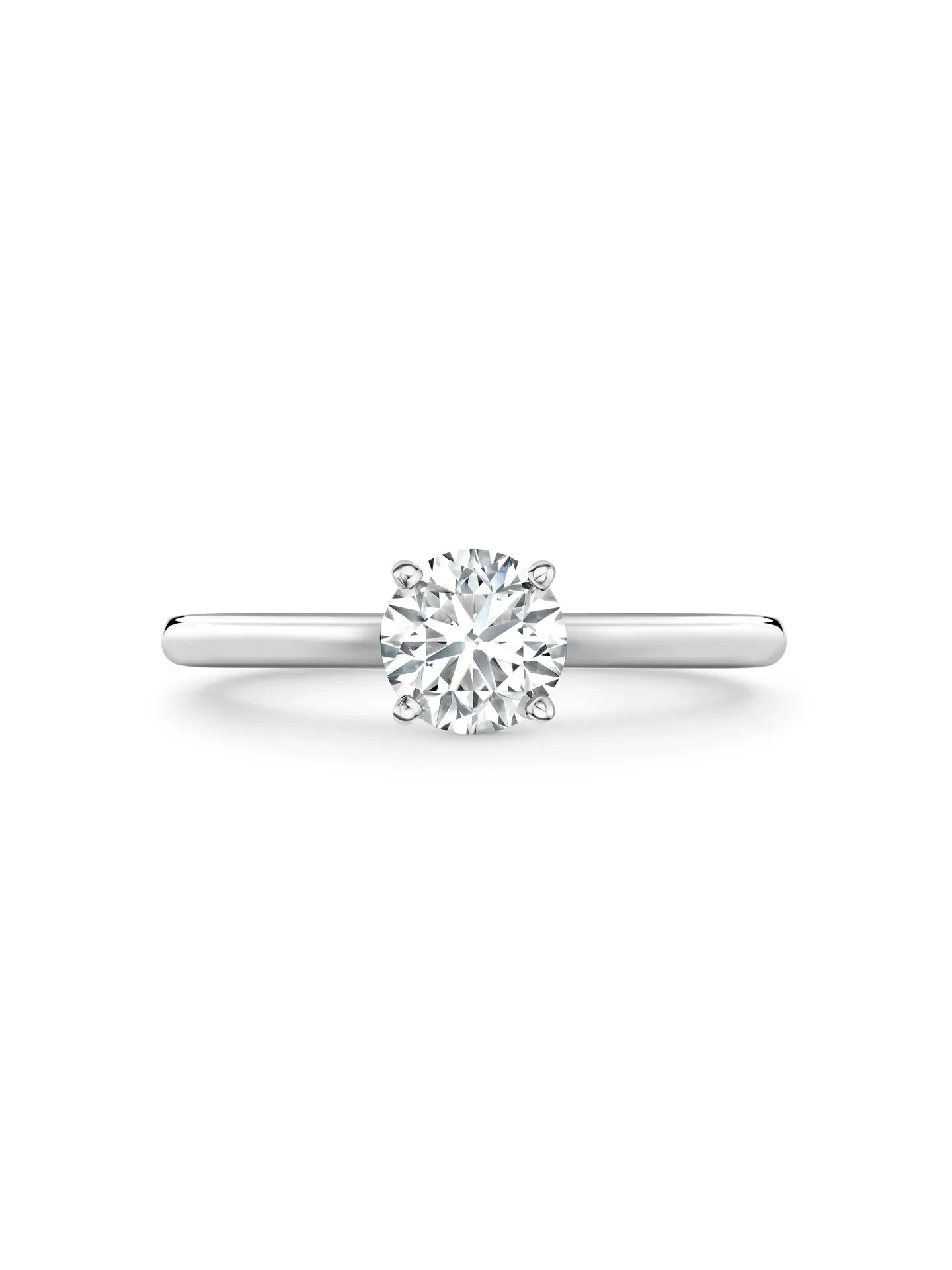 Classic Platinum Diamond Engagement Ring 1 Carat FVS2