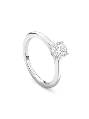 Classic Platinum Diamond Engagement Ring 1 Carat FVS2