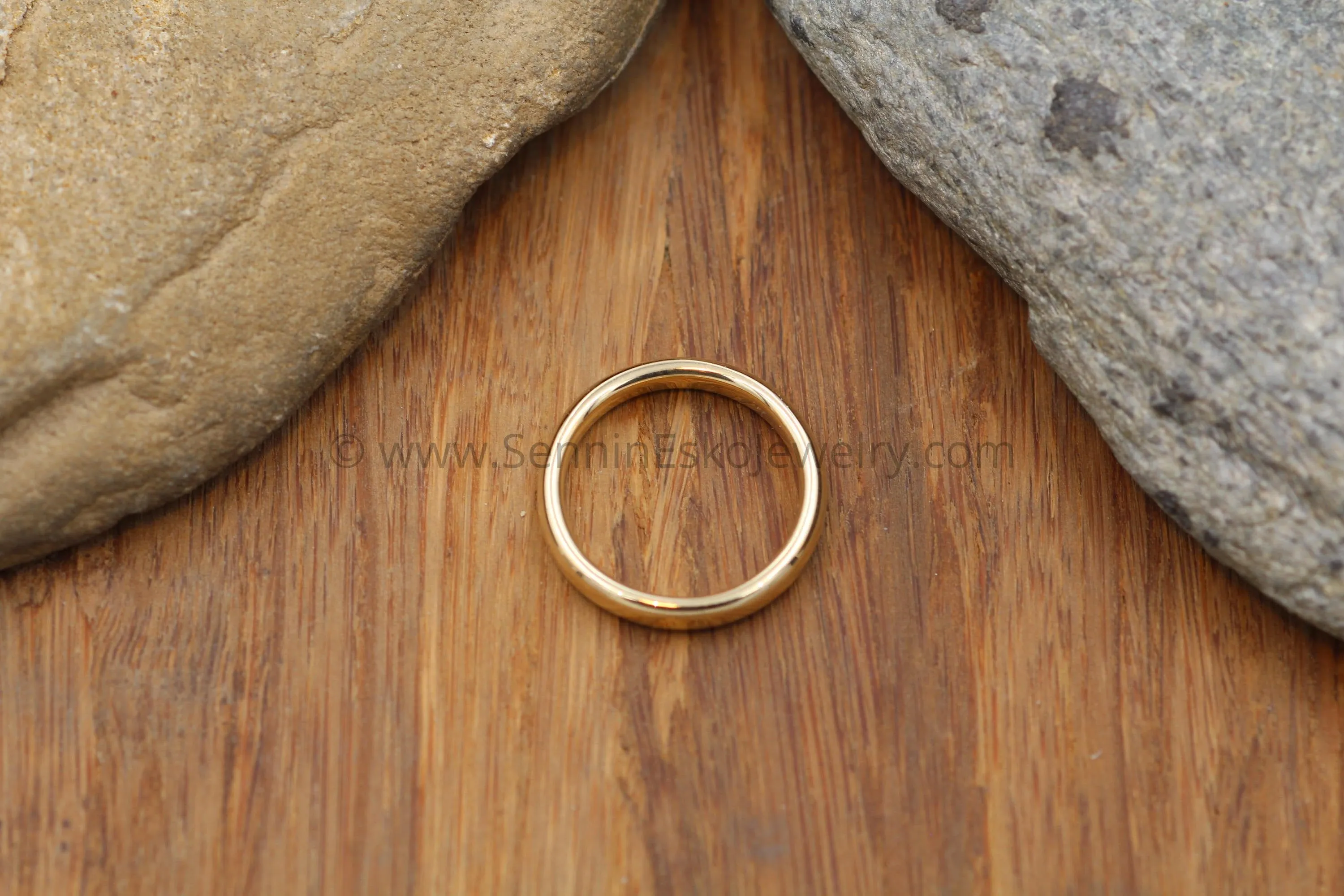 Comfort Fit 14kt Yellow Gold 3.5 x 2mm Band - Glossy Finish