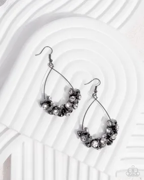 Courageous Chandelier - Black Earrings