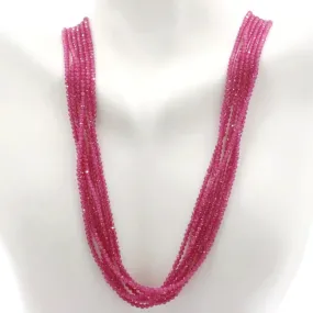 Created Ruby Necklace Layered Necklace Gemstone Necklace Clasp Necklace Fuchsia Necklace Faceted Necklace Beaded Necklace SKU 6143215