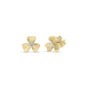 Diamond Accent Clover Stud Earrings