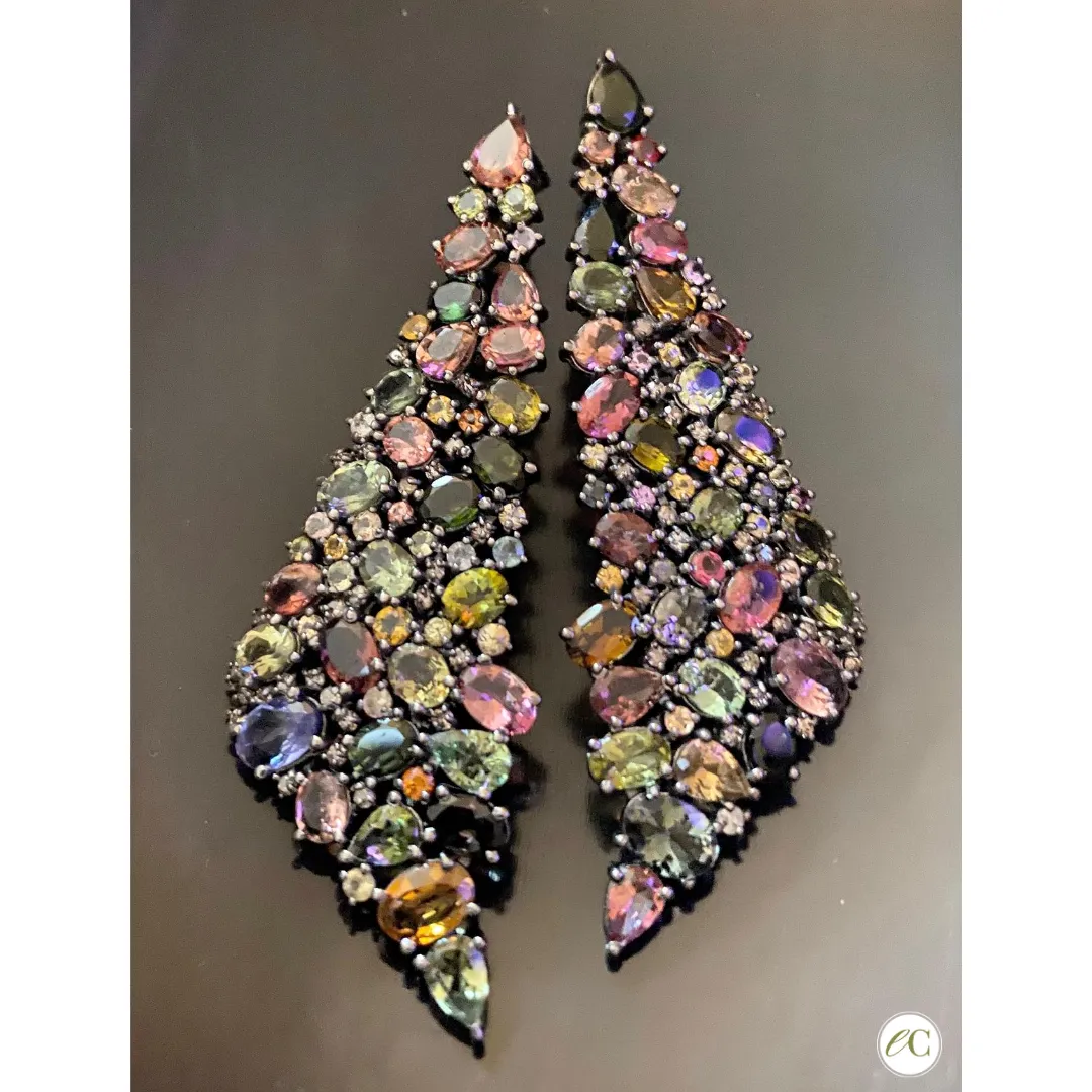 Diamond and Tourmaline Earrings