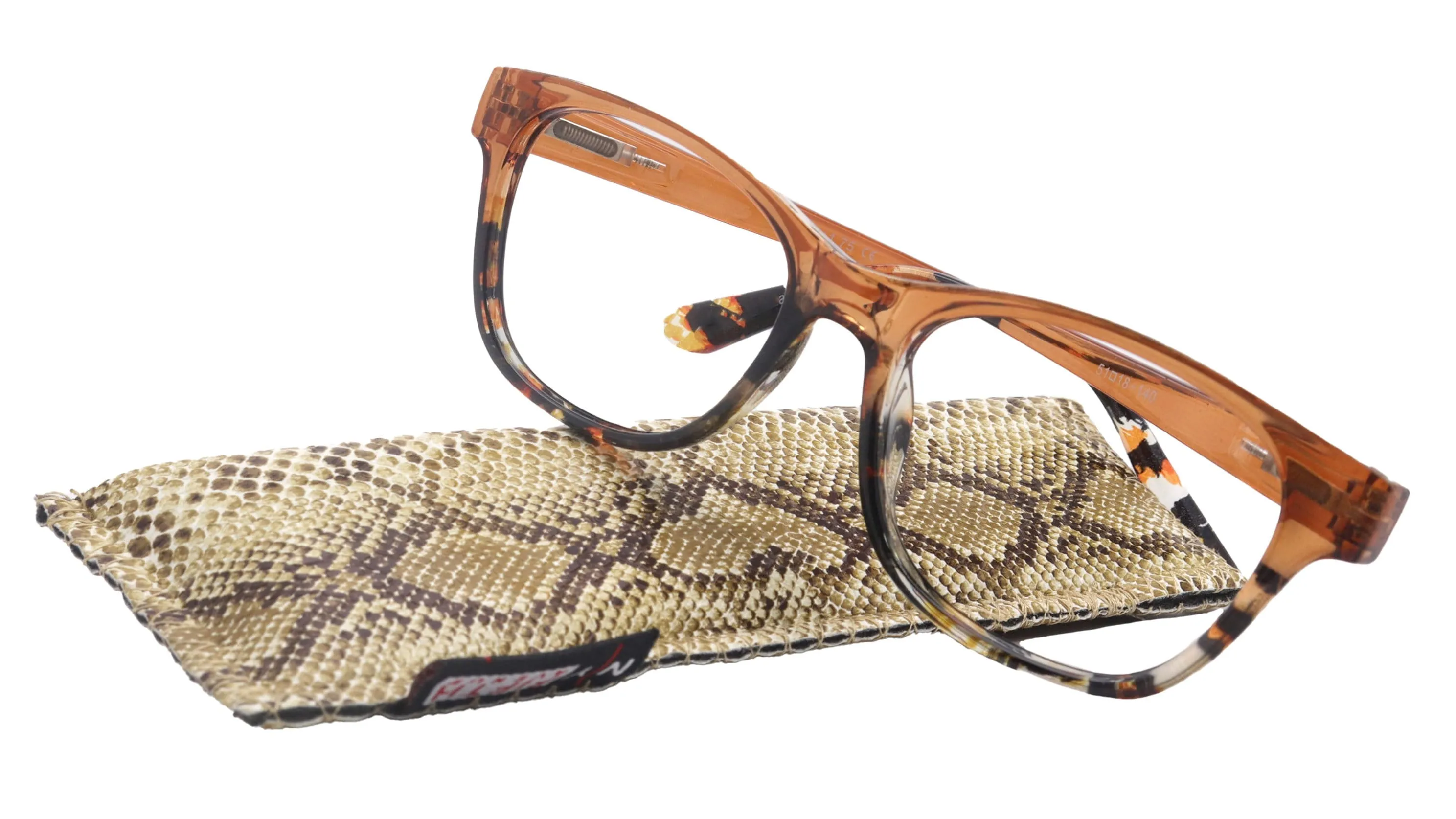 Dominique (Premium) Women Reading Glasses, High-End Reader, Square Style (Brown Tortoise) Optical Frame. NY Fifth Avenue