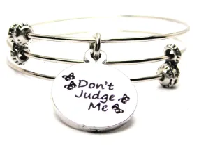 Don't Judge Me Circle Triple Style Expandable Bangle Bracelet