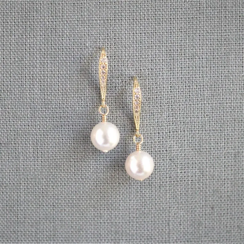 Double Strand Pearl Bracelet & Earring Set