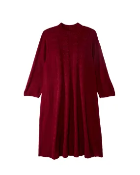 Durant Mock Neck Sweater Dress | Burgundy