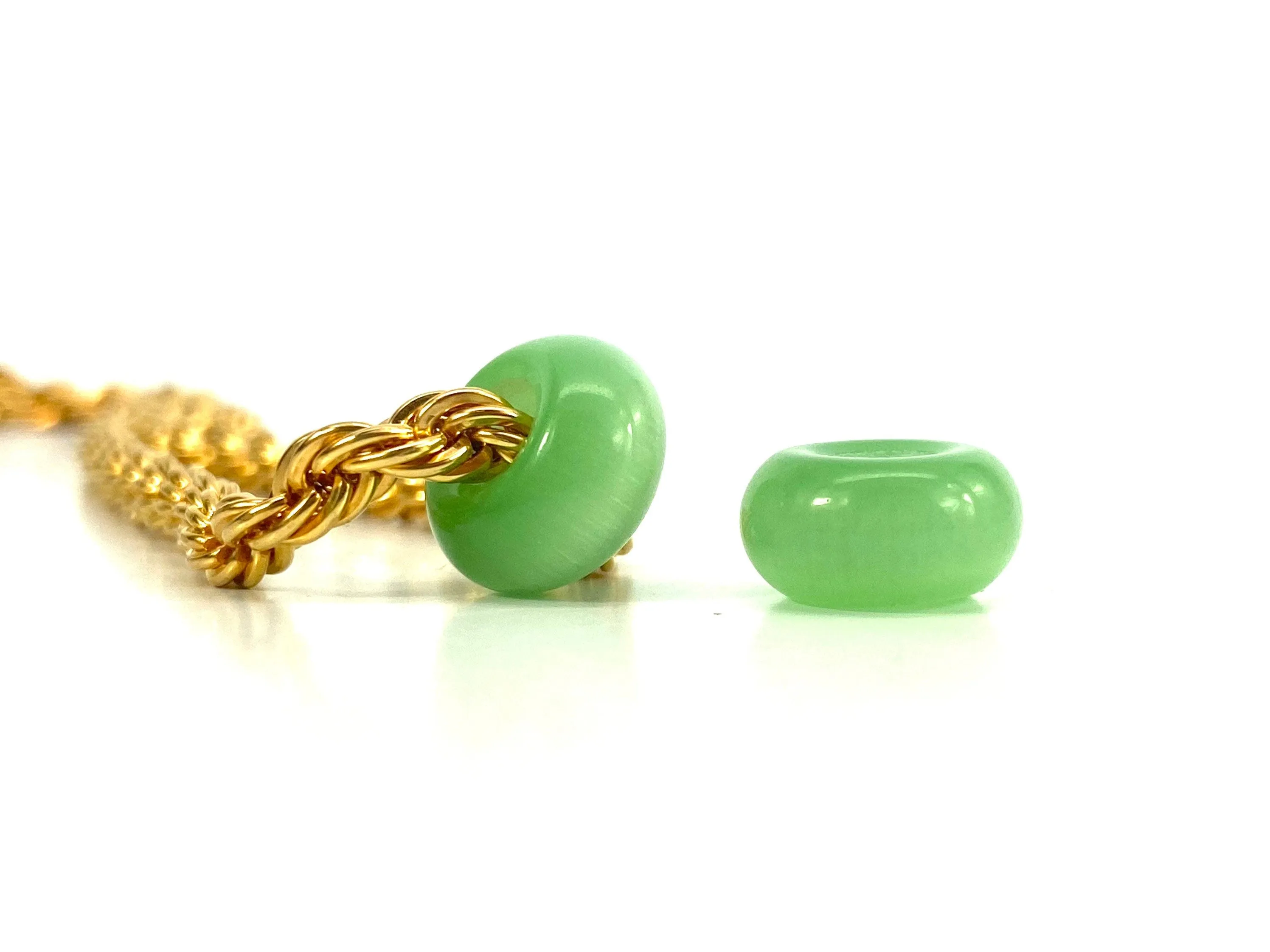 Dyed Green Jade Beads, Sku#BG48