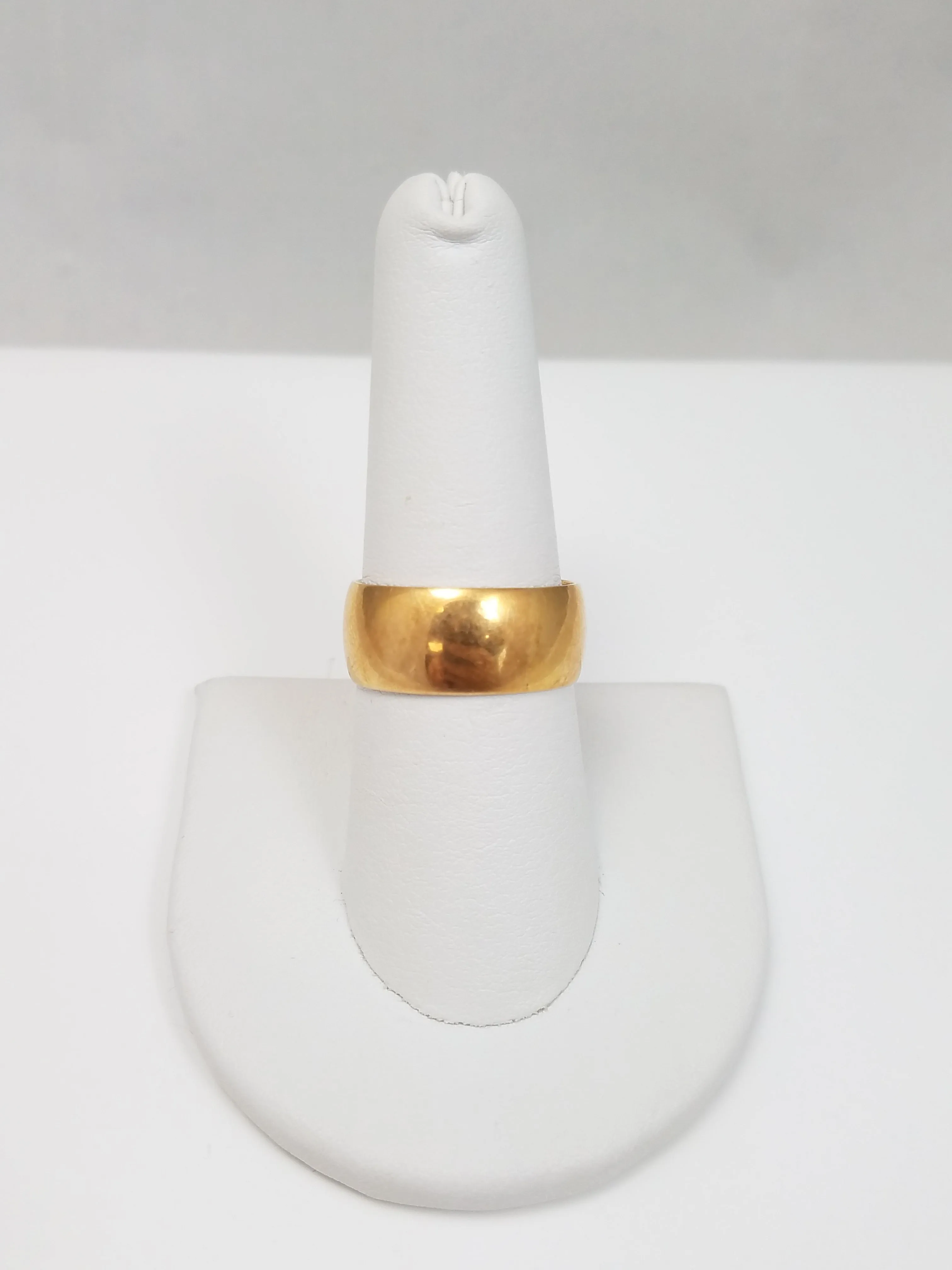 Early 1900's 18k Yellow Gold Wide Wedding Band Ring