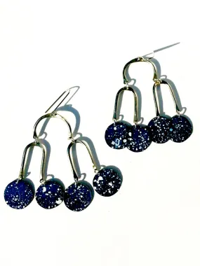 Earrings Chandelier Shape Galaxy