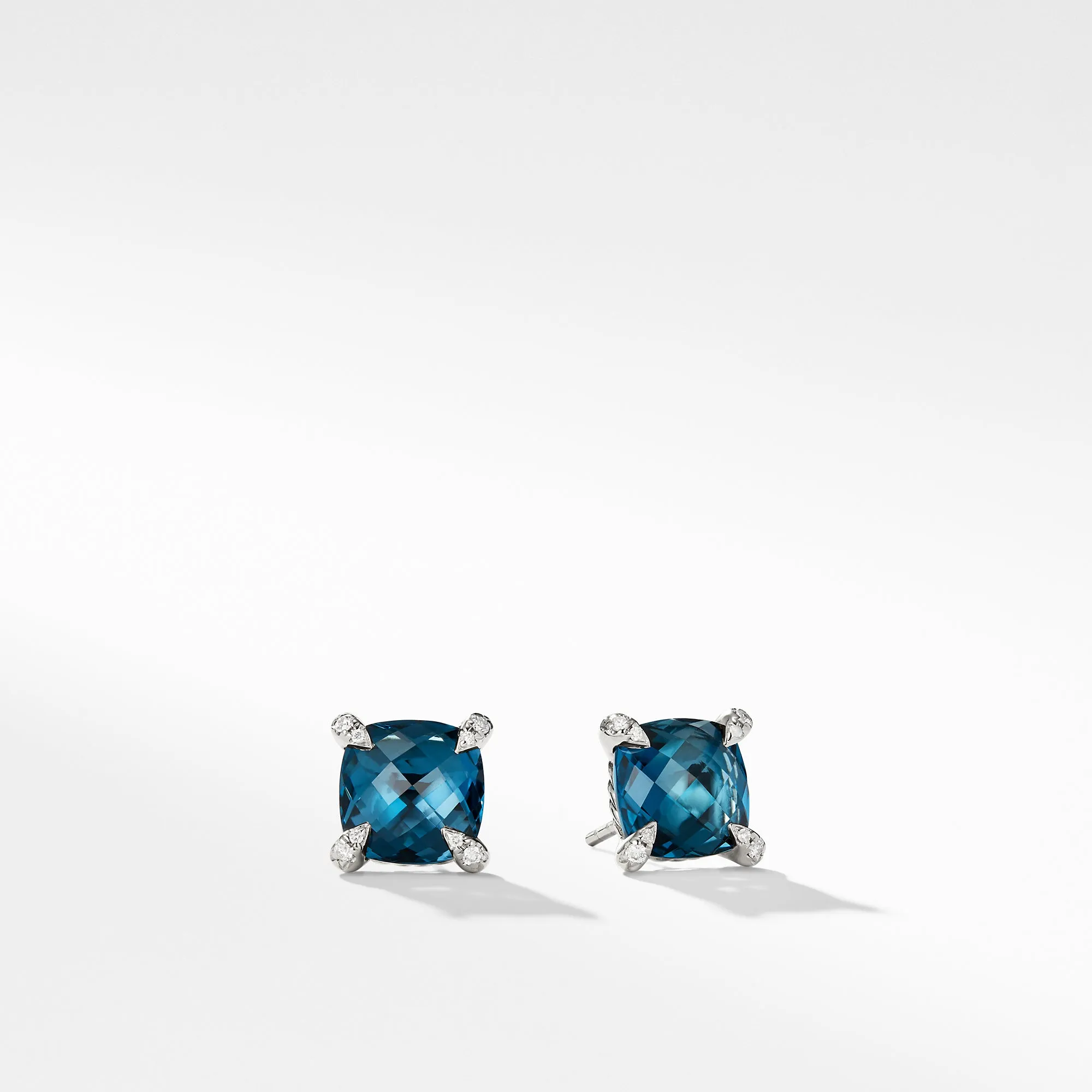 Earrings with Hampton Blue Topaz and Diamonds