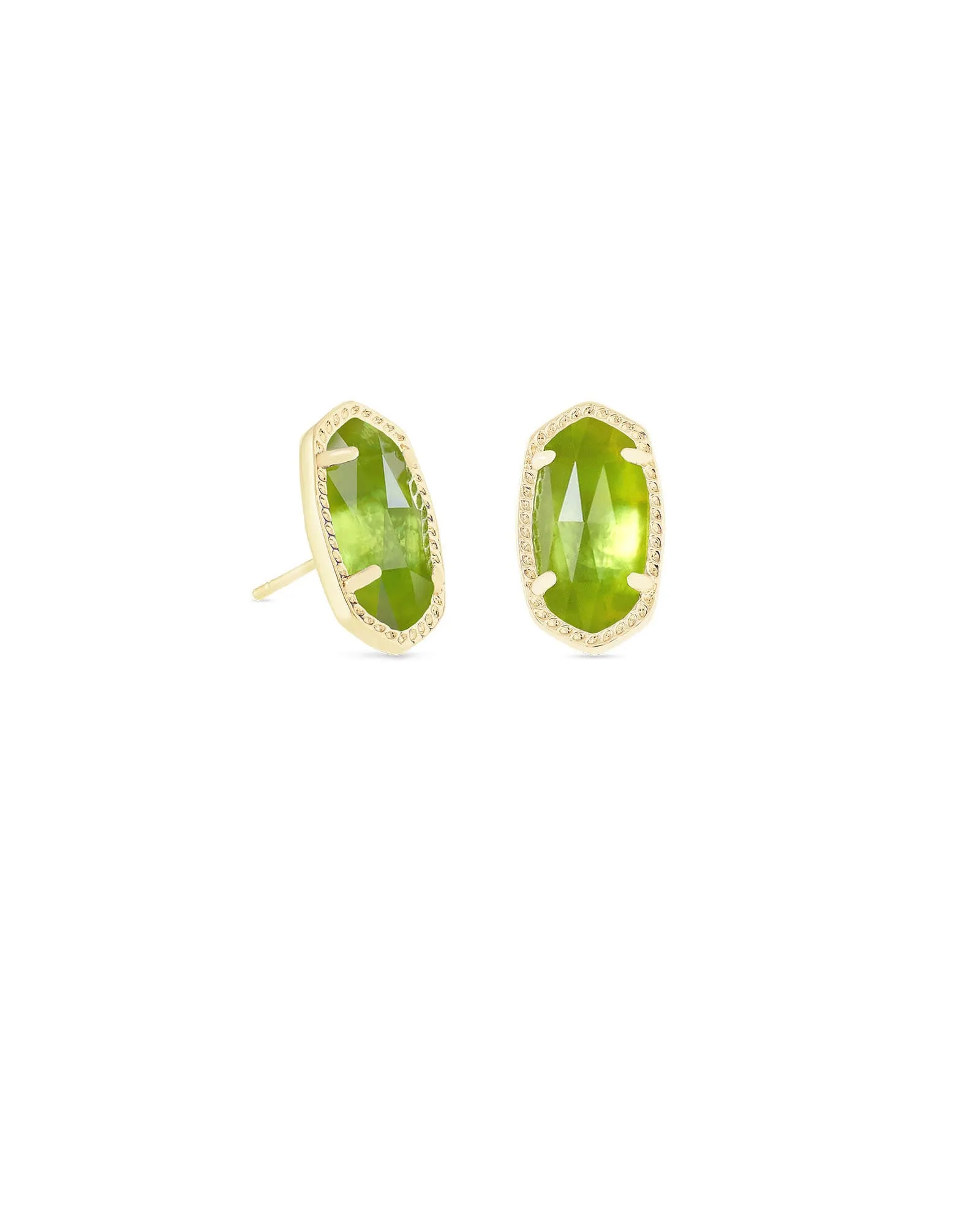 Ellie Earring in Gold Peridot Illusion