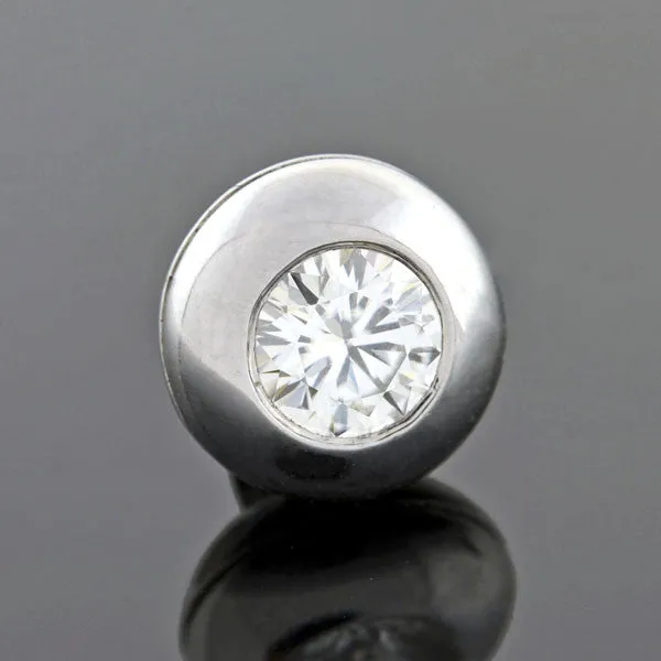 Estate Platinum Round Brilliant Diamond Stud Earrings 1.50ctw