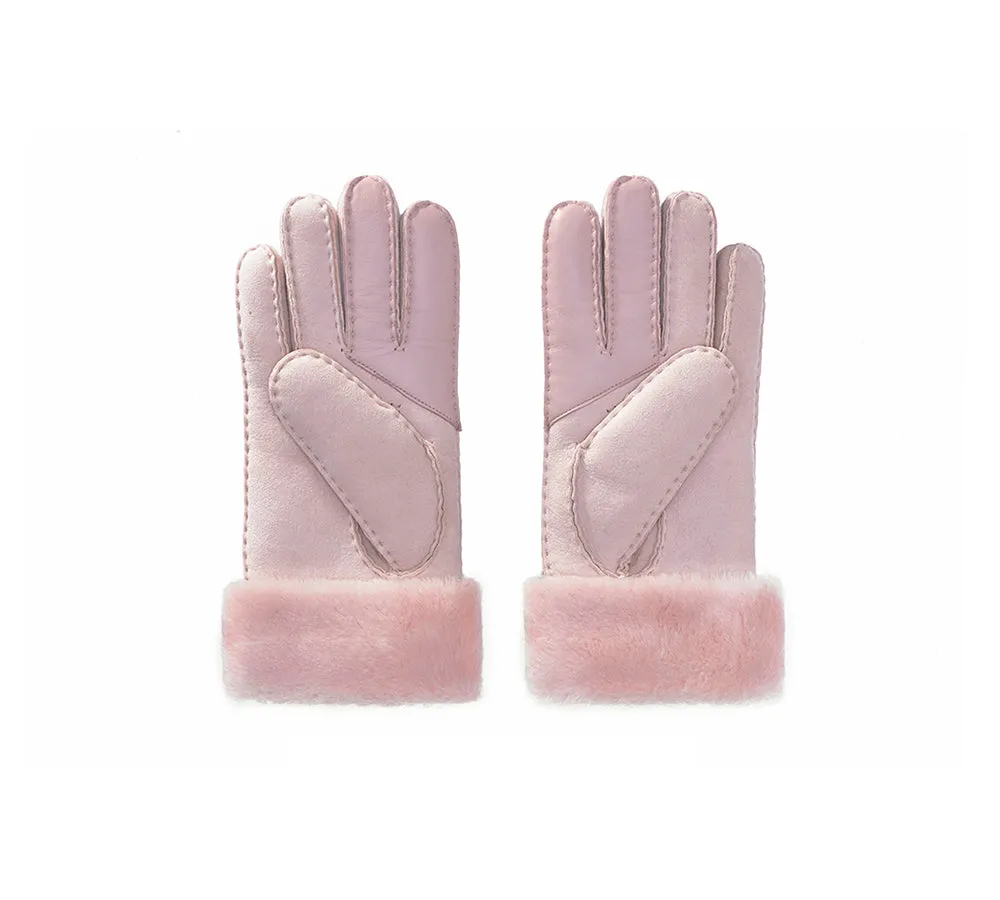 EVERAU® Ladies Gloves Fluffy Sheepskin Wool Stacey