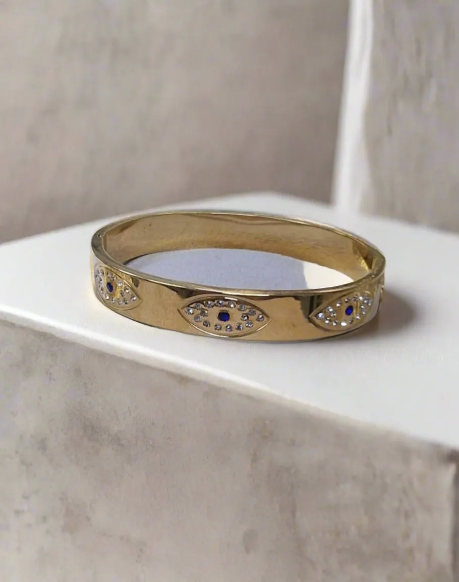 Evil Eye Bangle Gold