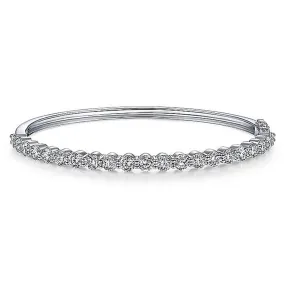 Gabriel & Co. 14k White Gold Diamond Bangle Bracelet - 3.60cttw