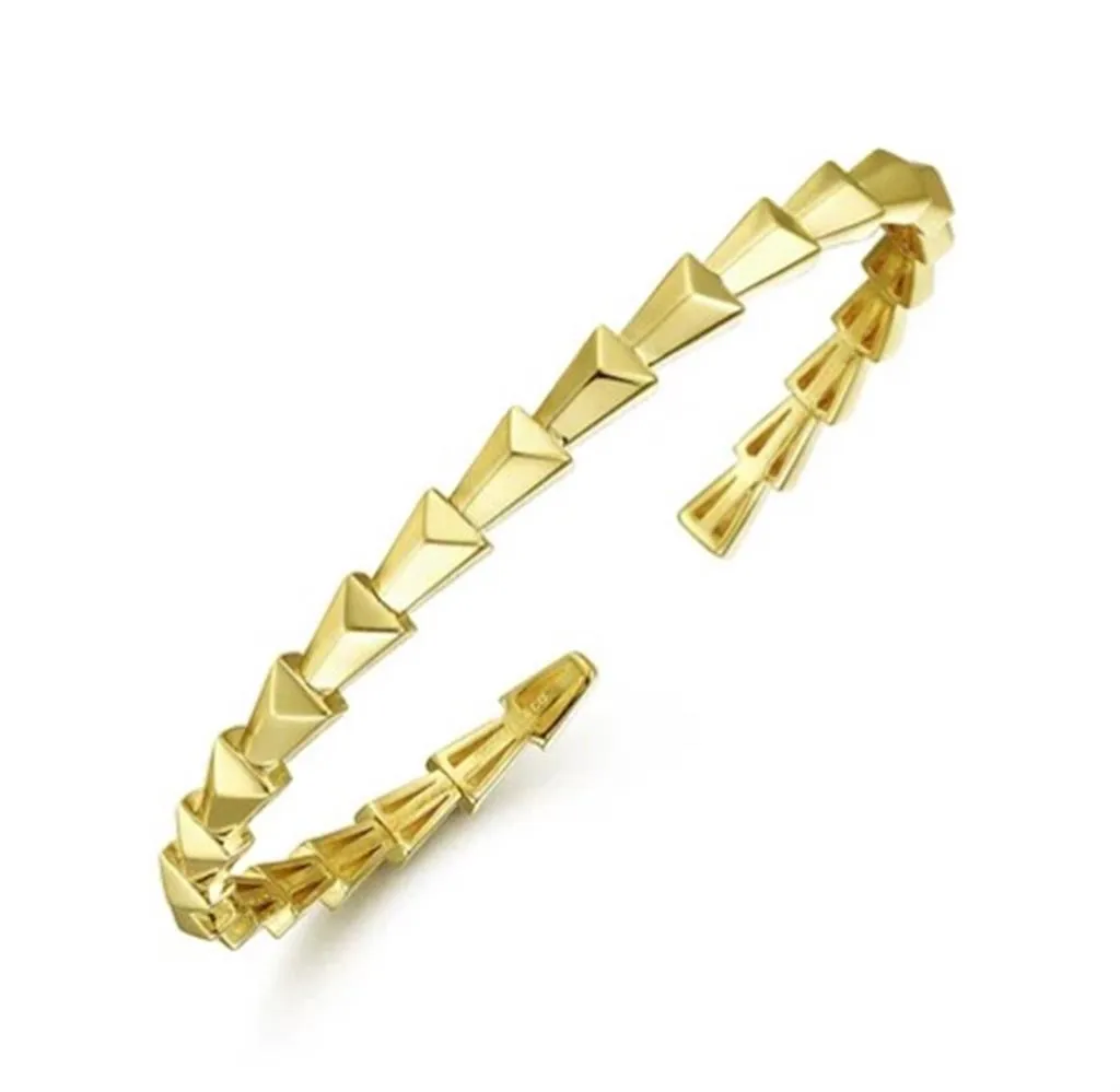 Gabriel & Co 14k Yellow Gold Geometric Open Bangle Bracelet