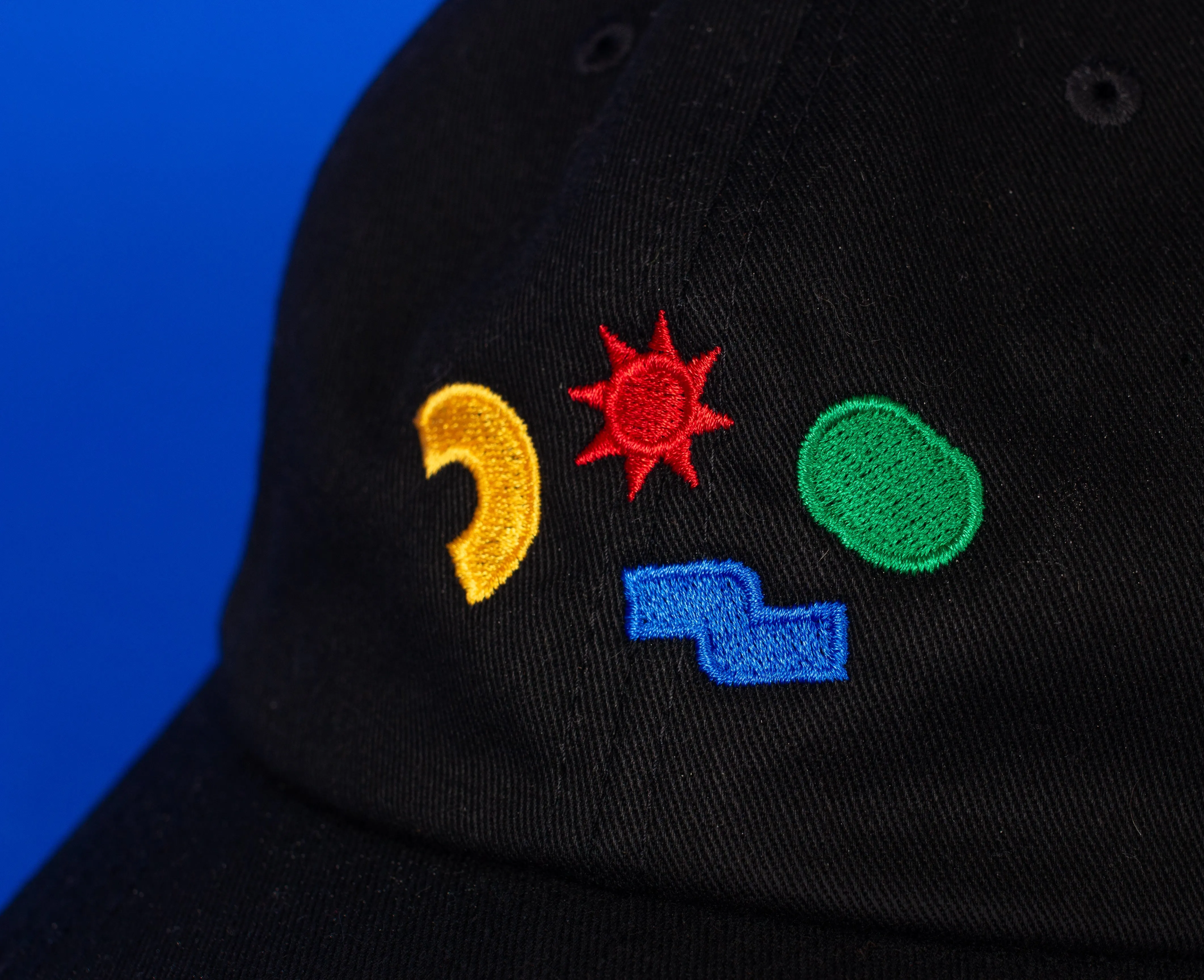 Geometric Memphis Embroidered Hat