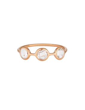 Georgini Kiklo Ring w/ White Topaz - Rose Gold