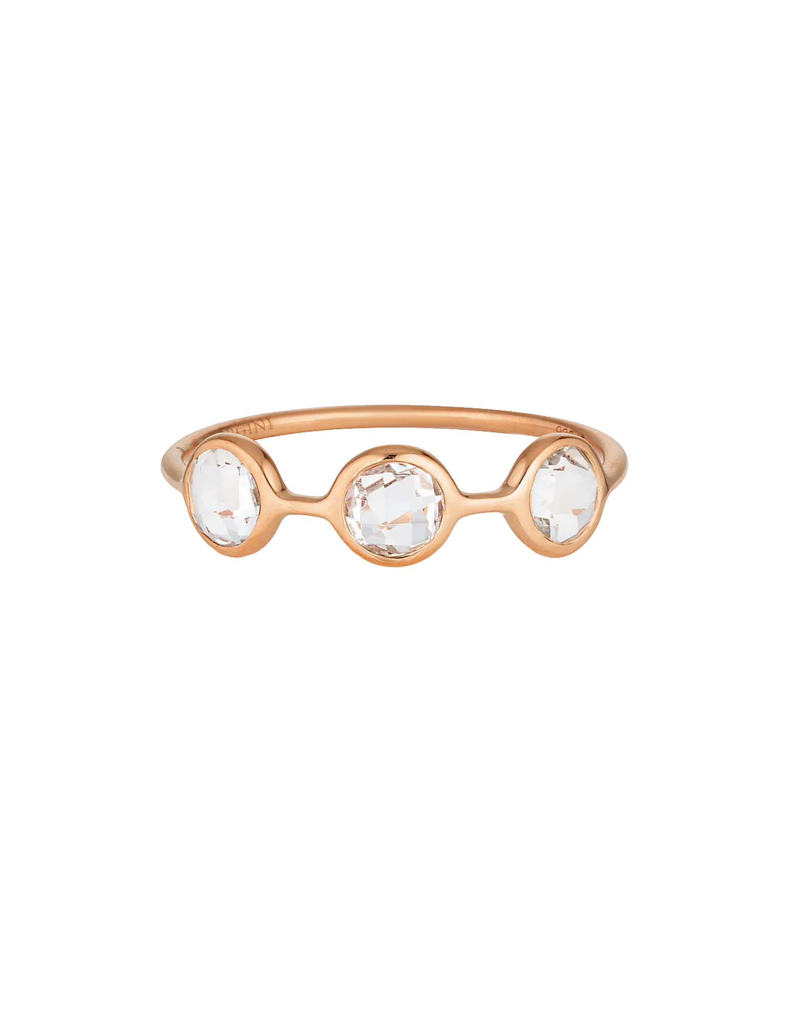 Georgini Kiklo Ring w/ White Topaz - Rose Gold