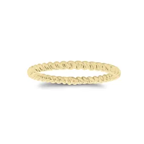 Gold Cable Stacking Ring