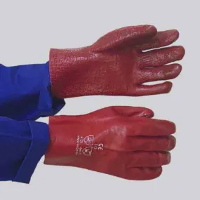 GRANGE PVC HEAVYWEIGHT TERRY-PALM GLOVE - RED 27CM