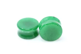 Green Jade Plugs for Stretched Ears (Pair) - PH143