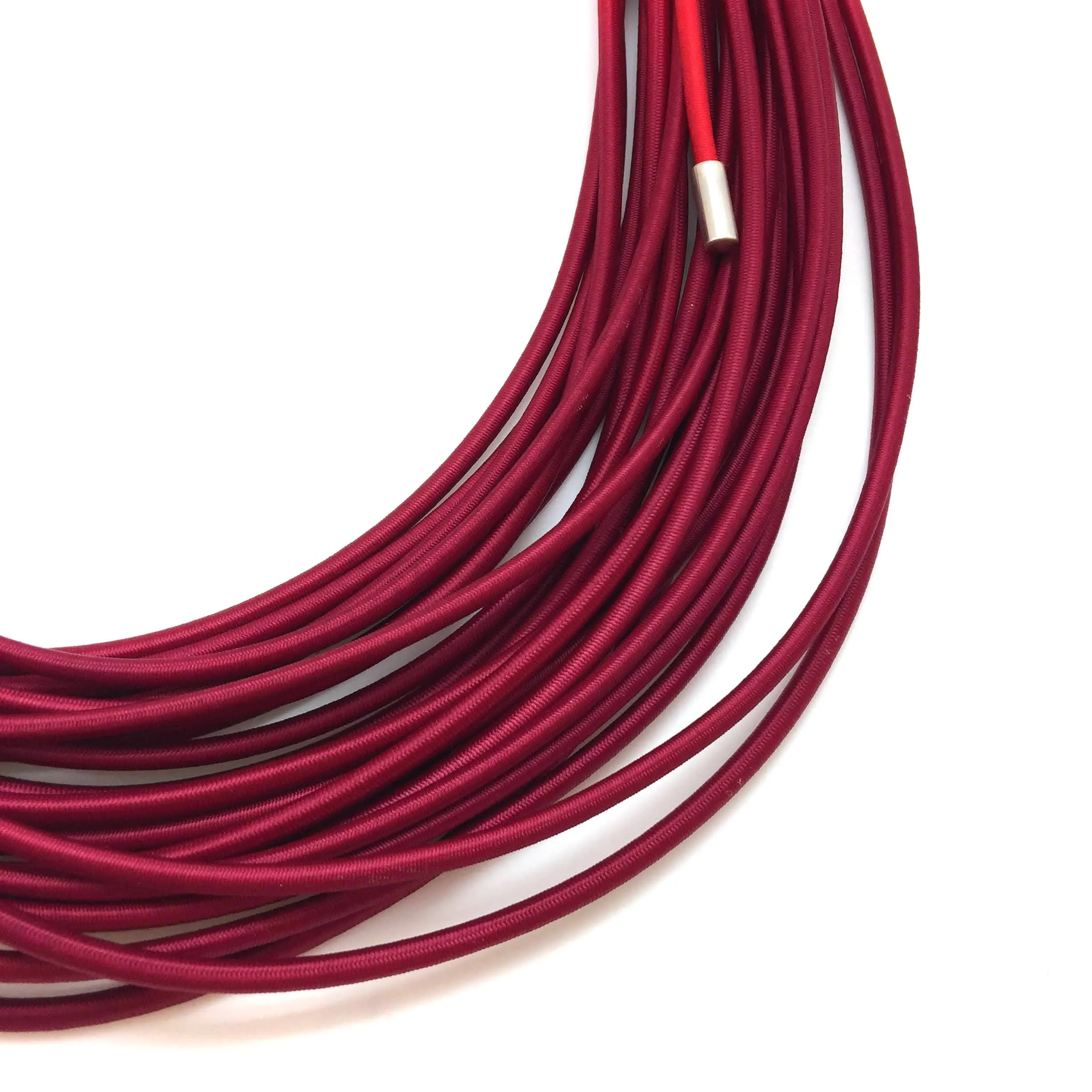 Hand Dyed Coil Necklace - Scarlet/Red