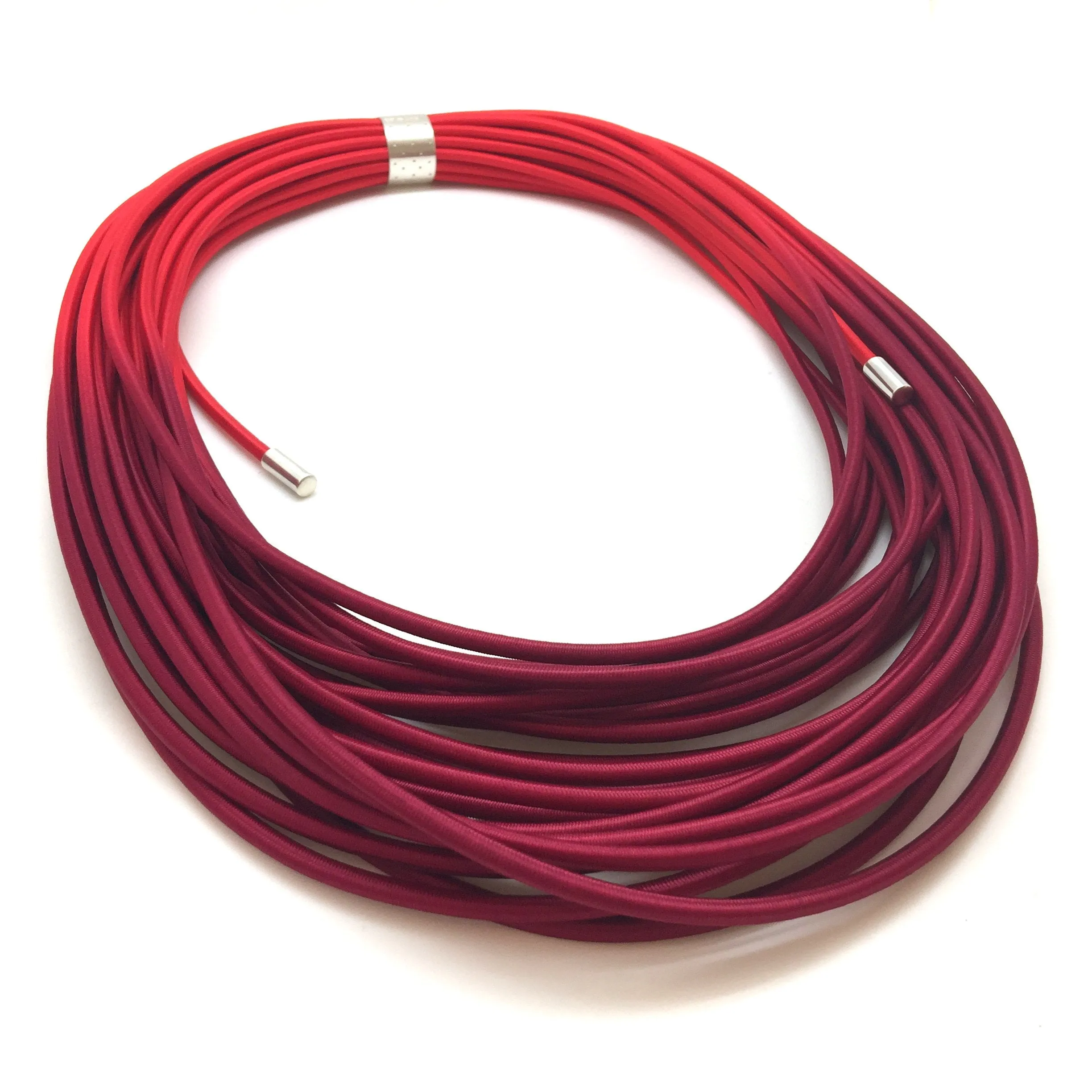 Hand Dyed Coil Necklace - Scarlet/Red