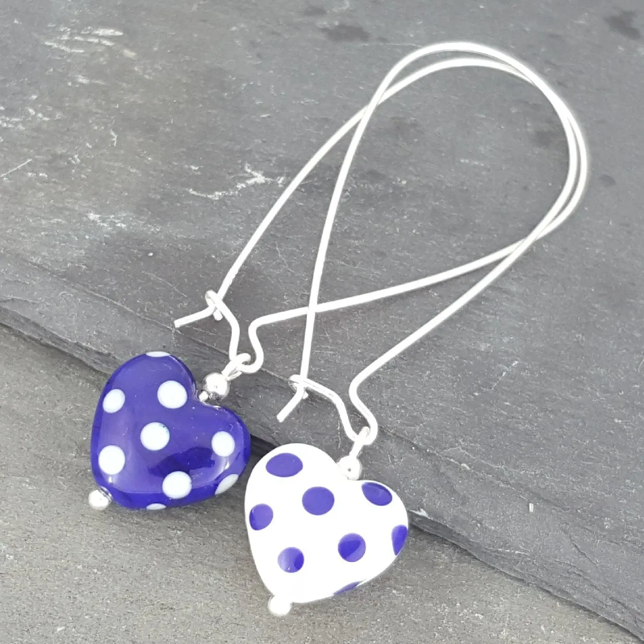 Heart Earrings - Polka Dotty Collection