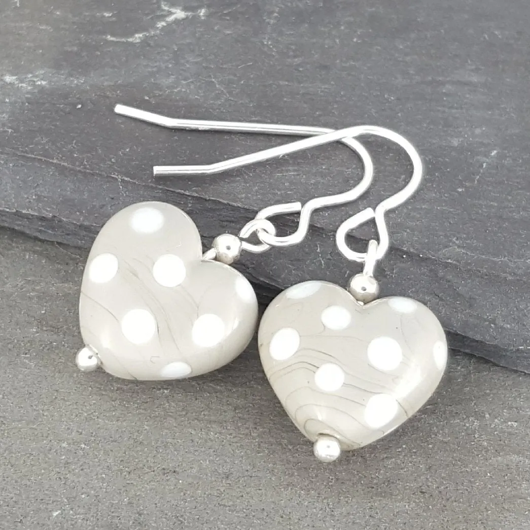 Heart Earrings - Polka Dotty Collection