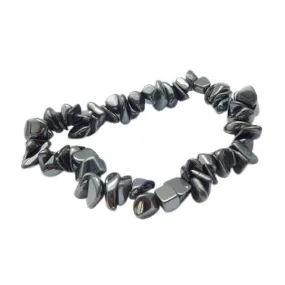 Hematite Chip Bracelet | Real Stone for Grounding & Protection