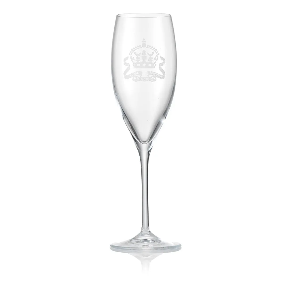 Highgrove Crown Engraved Champagne Flute