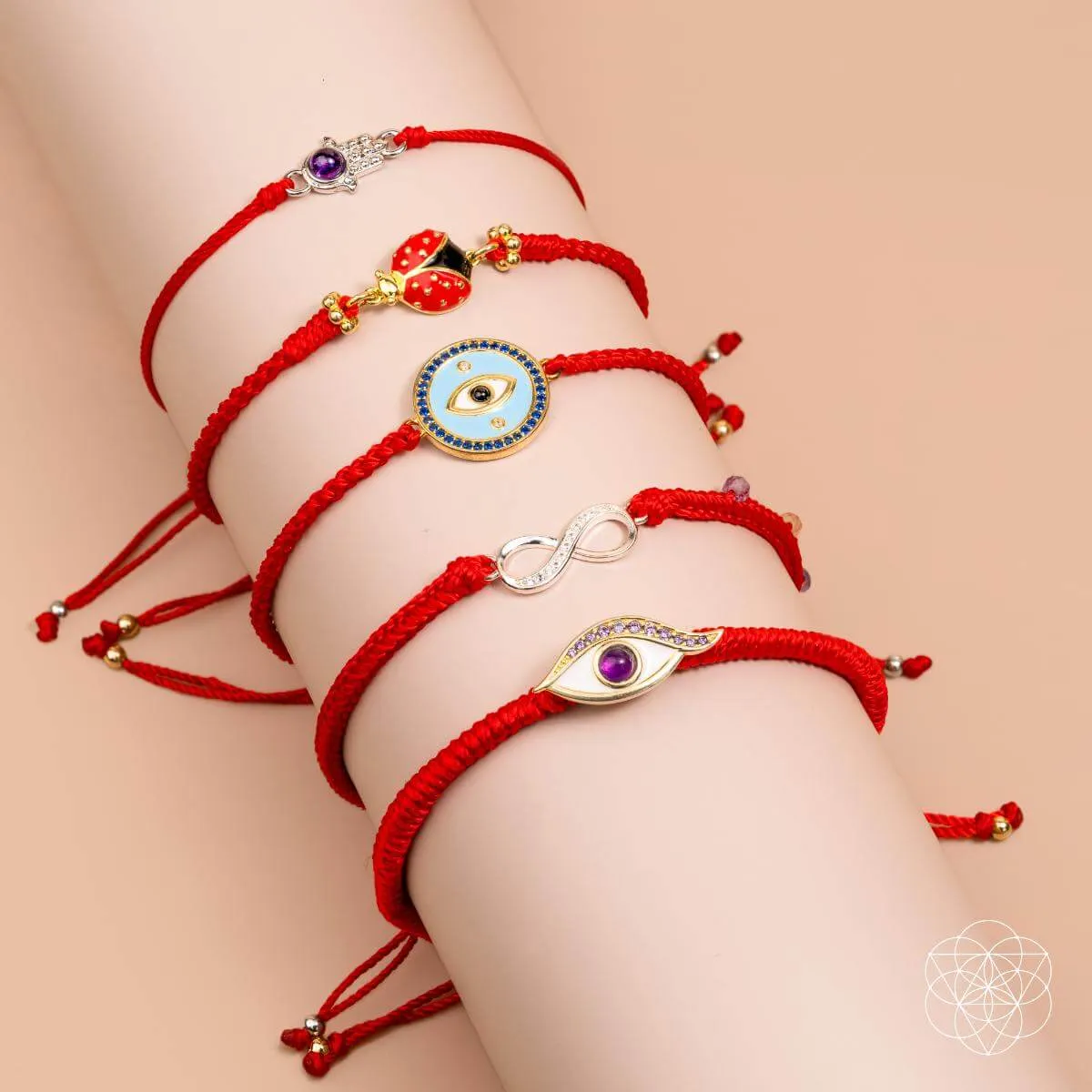 Infinite Prosperity - Eight-Strand Red String Bracelet