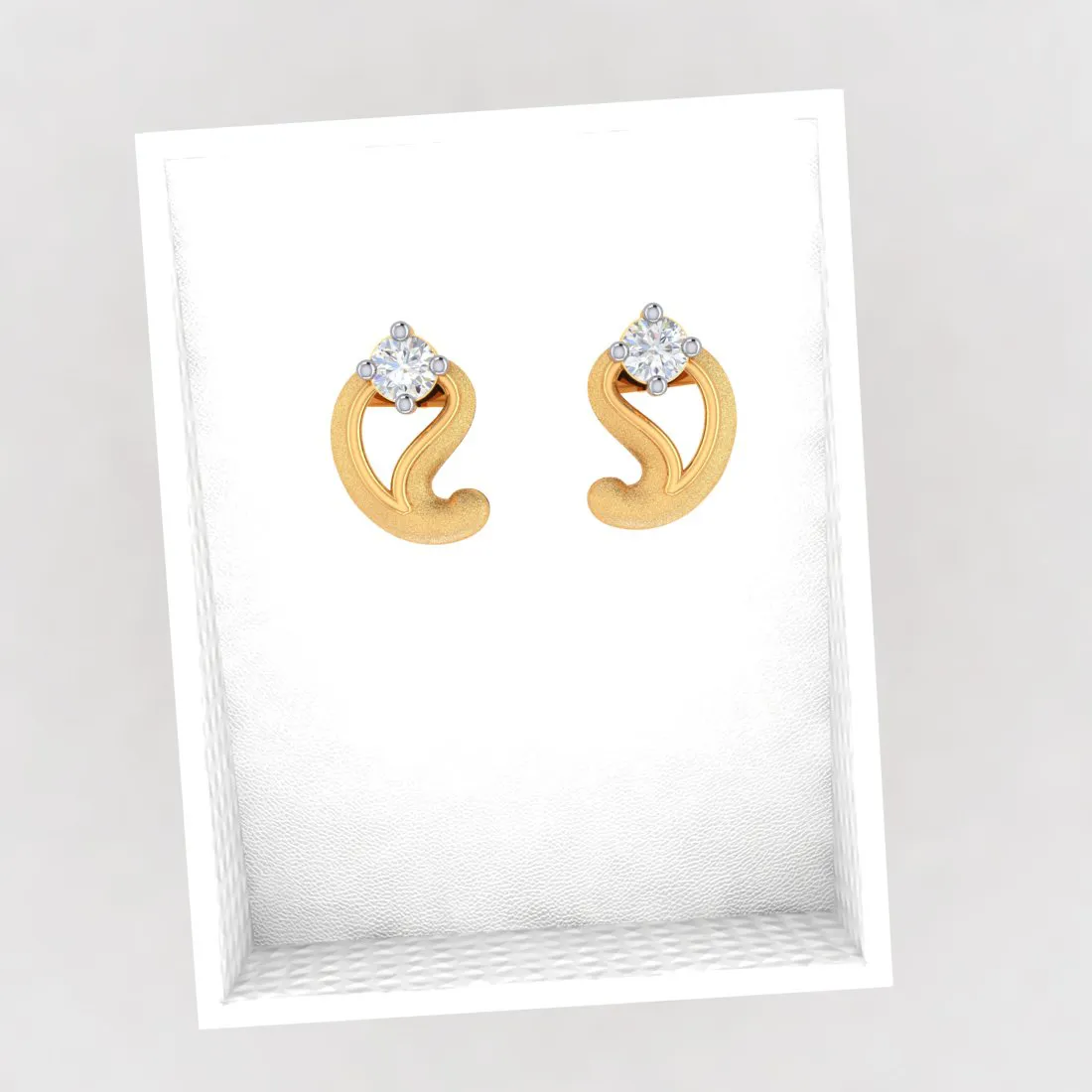 Kalka Designed 18k Diamond Gold Earrings