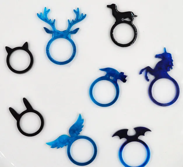 Kawaii Cat Ear Ring Silicone Mold | Kitty Jewelry Mould | Kitten Ring Mould | Flexible Animal Ring Mold | Resin Jewellery Supplies | Epoxy Resin Mold | UV Resin Mould (Size 19mm)