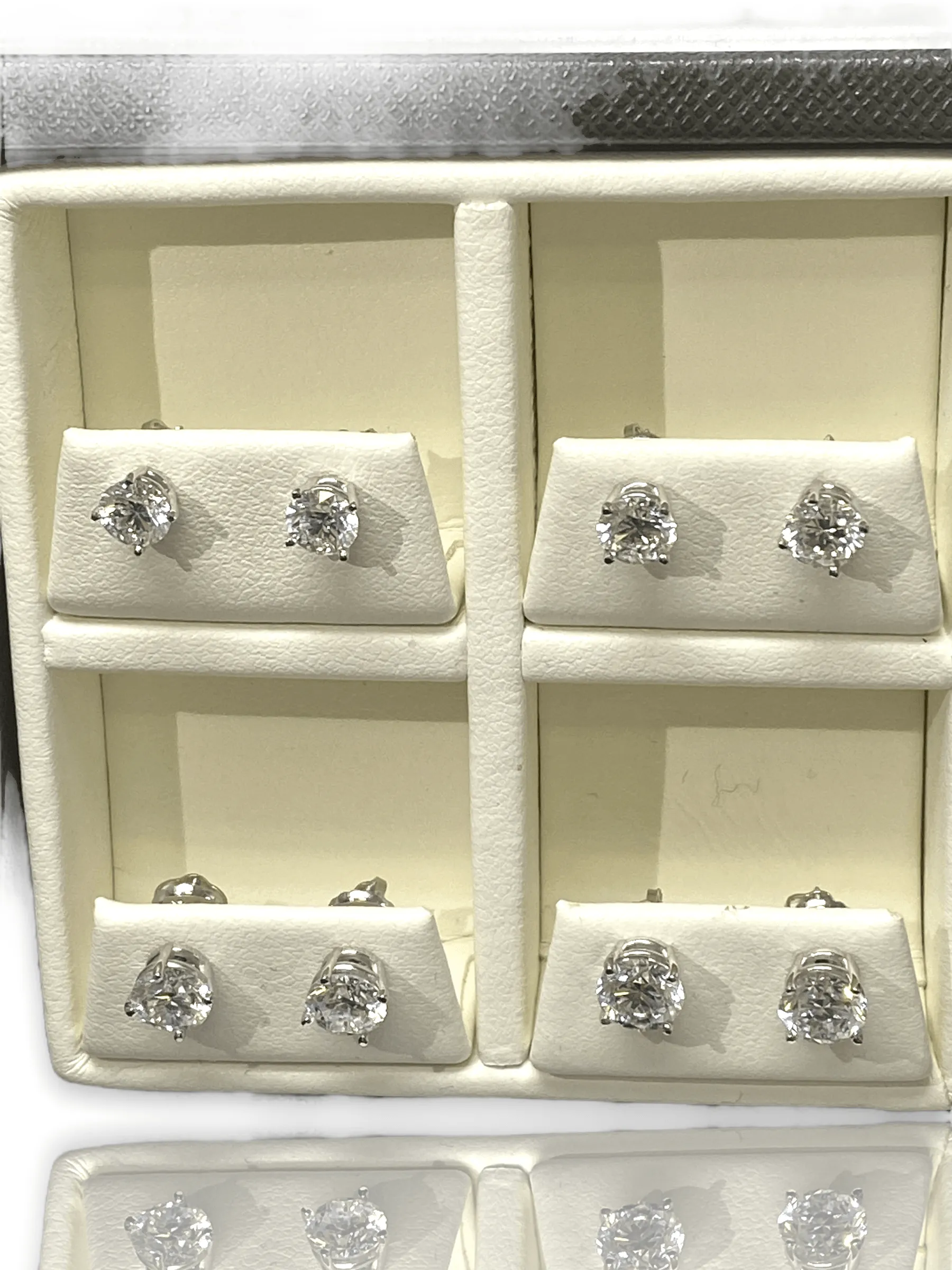 Lab Grown Diamond Stud Earrings 14k White Gold 0.75 ct. tw.