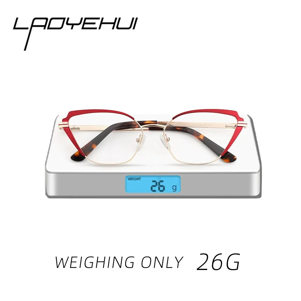 Laoyehui Unisex Semi Rim Butterfly Cat Eye Alloy Reading Glasses Glg9185