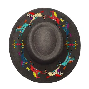 Ledger Horses Wide Brim Journey Hat