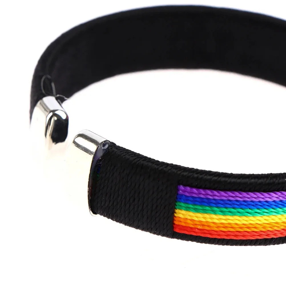 Lesbians Gays Bisexuals Rainbow Bangle Bracelets Rainbow Couple Open Bracelet Wristband Jewelry