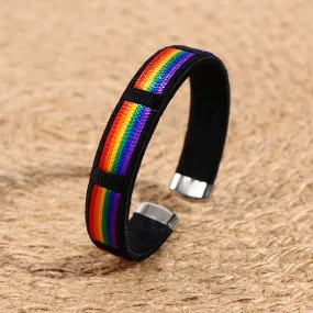 Lesbians Gays Bisexuals Rainbow Bangle Bracelets Rainbow Couple Open Bracelet Wristband Jewelry