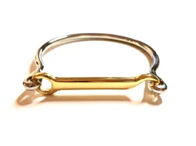 LUSITANO STIRRUP BANGLE - SILVER / GOLD | Equestrian Jewelry - AtelierCG™