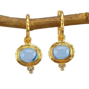 Marika Blue Topaz & Diamond 14k Gold Earrings - M8898