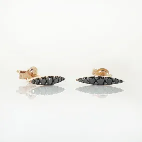 Marquise Black Diamond Earrings